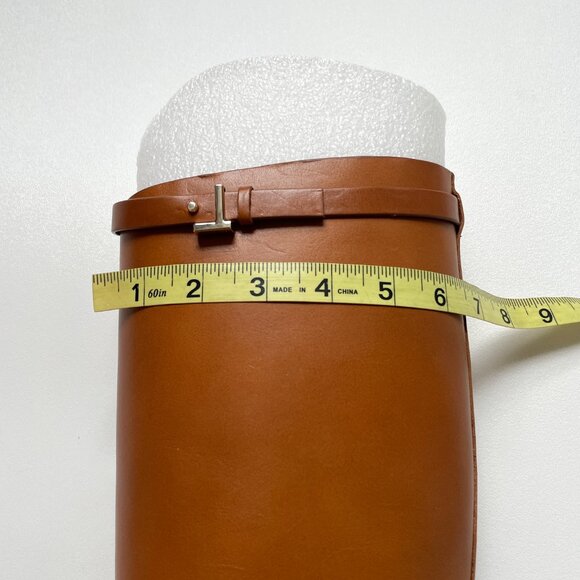 Lafayette 148 Wren Riding Boot in Vachetta Leather Copper EU 37.5 US 7.5 NEW - Picture 13 of 14